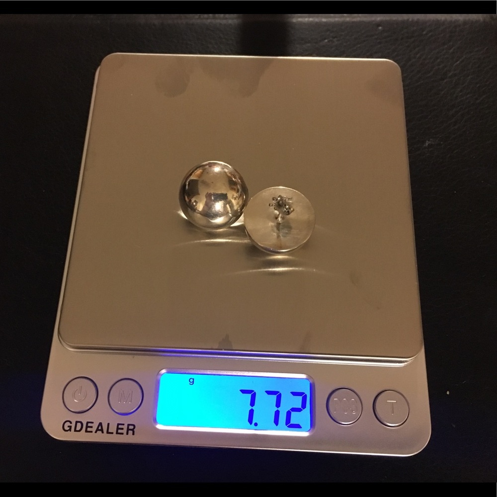 Beautiful Silver 925 Solid Earrings - Vtg - image 3